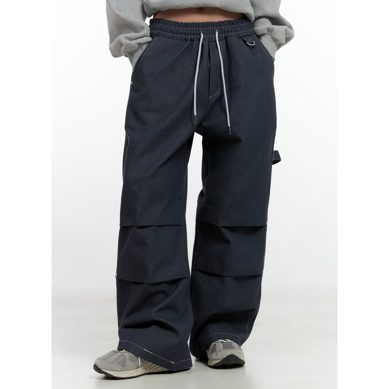 Non-Fade Wide-Leg Denim Trousers CN412