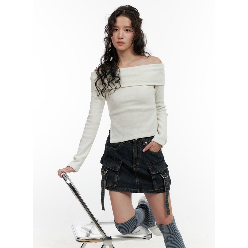 Off Shoulder Slim Fit Top ON404