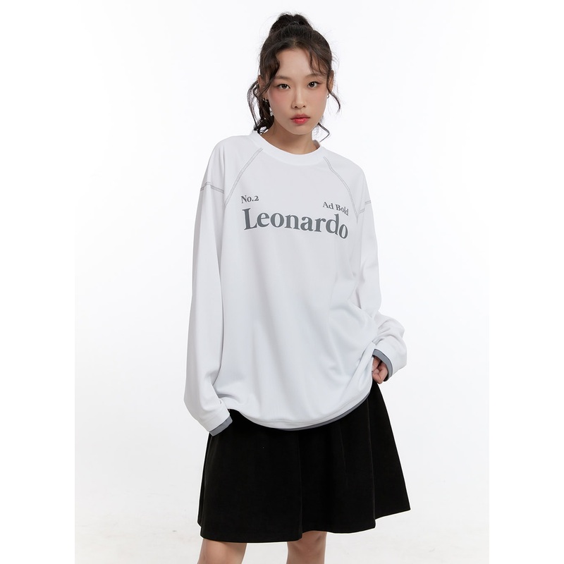 Oversize Stitched Long Sleeve Top CN421