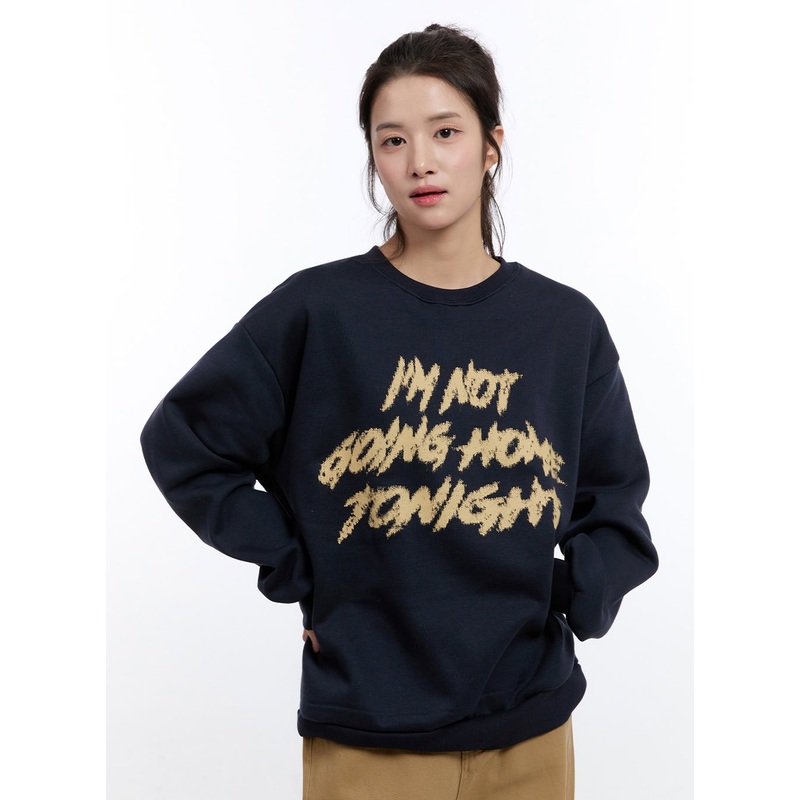 Oversized Crew Neck Sweatshirt ON418