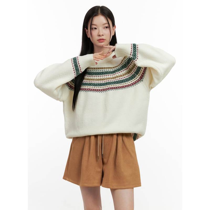 Oversized Nordic Knit Sweater ON408