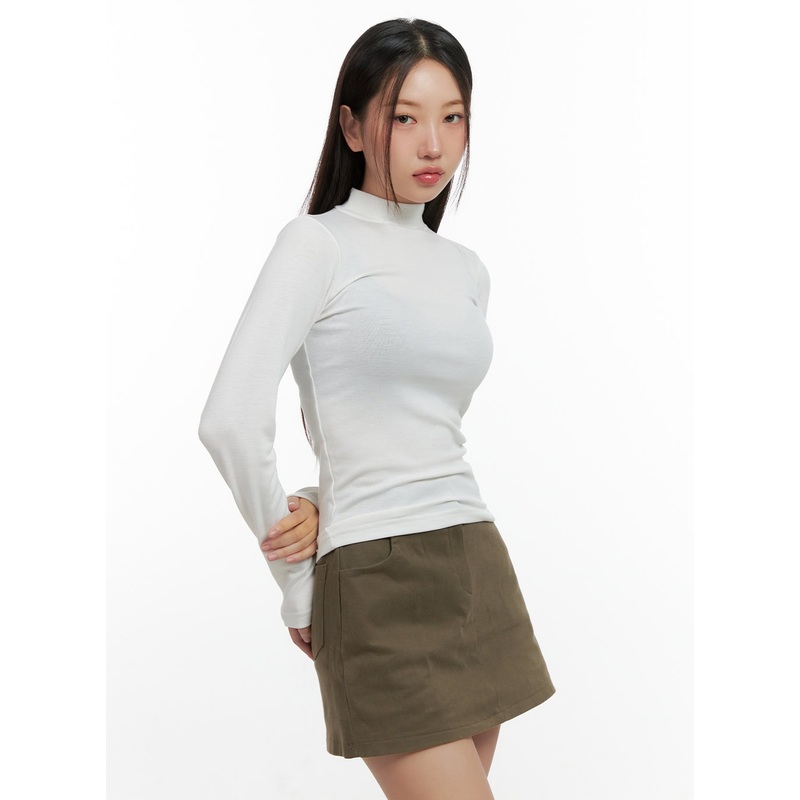 SimplyChic Solid Turtle Neck Top CN412