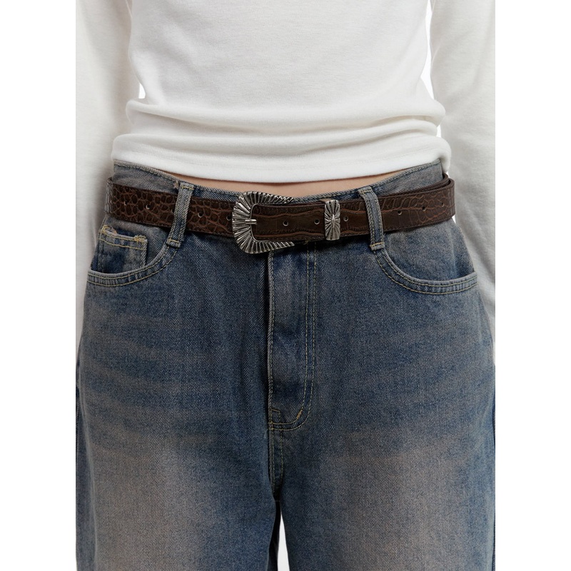 Sleek Faux Leather Belt CN420|Brown|Black|One Size