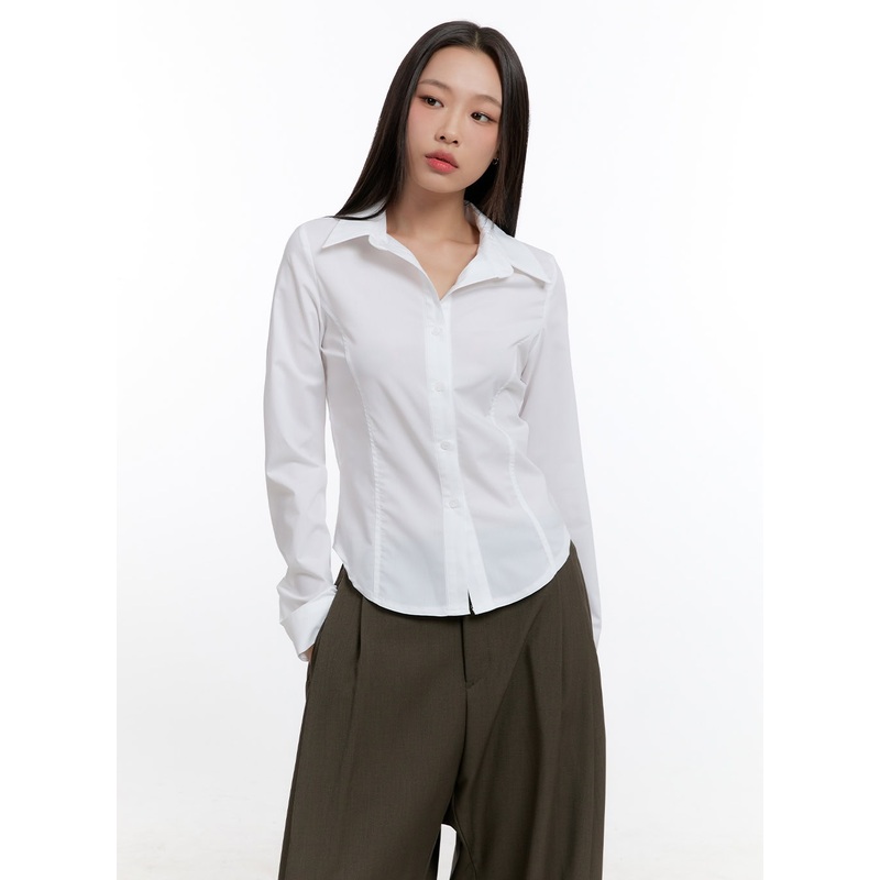 Slim Fit Collared Blouse CN420