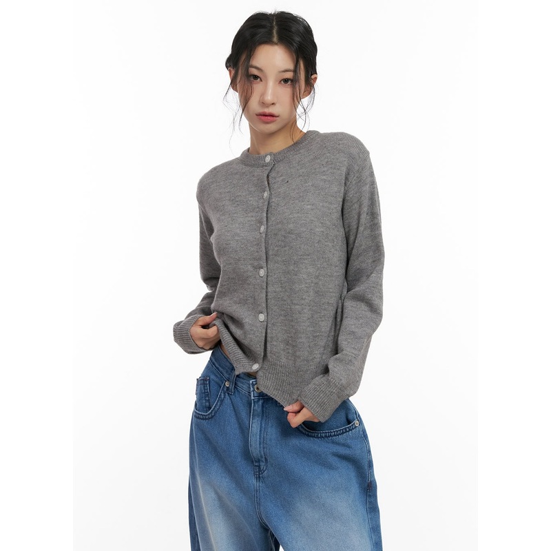 Soft Knit Solid Cardigan CN416