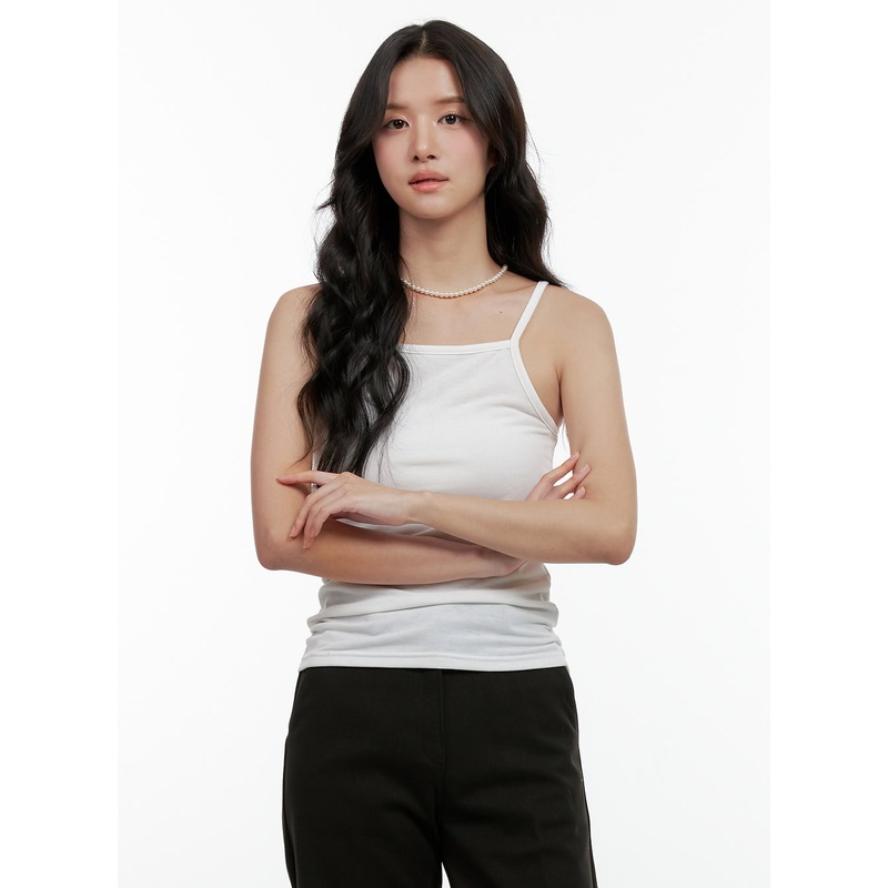 Solid Essentials Cami ON404|White|Gray|Black|S/M