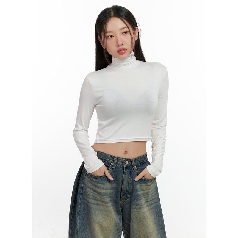 Solid Spandex Crop Top CN412|White|Black|Light beige|S/M