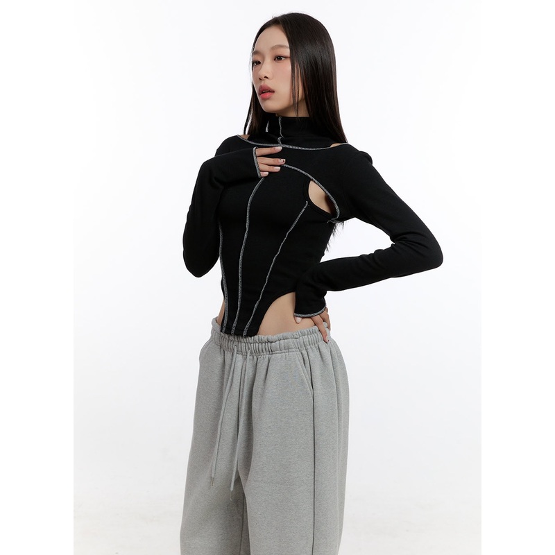 Stitched Chic Cut-Out Top CN421