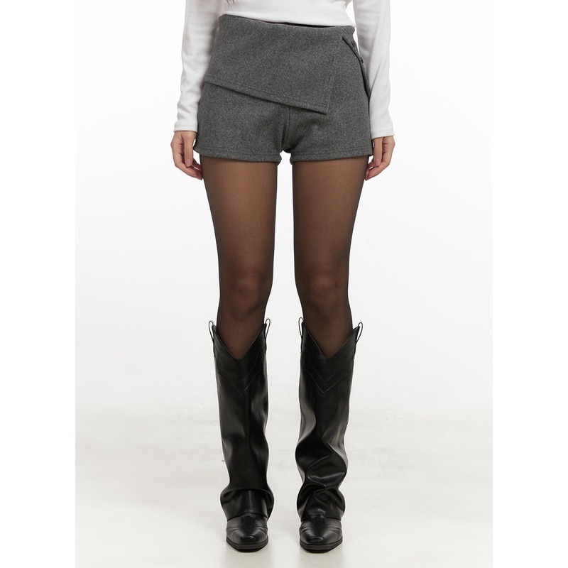 Chic Low-Waisted Shorts CN428|Gray|Black|S/M