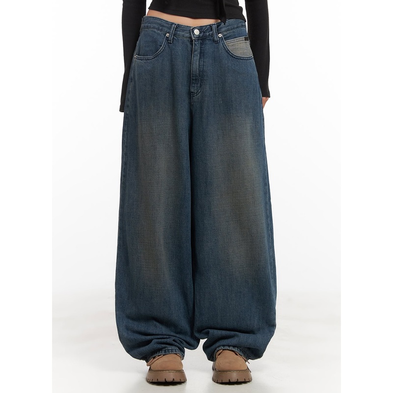 Clara Oversize Cotton Denim Baggy Pants CD409
