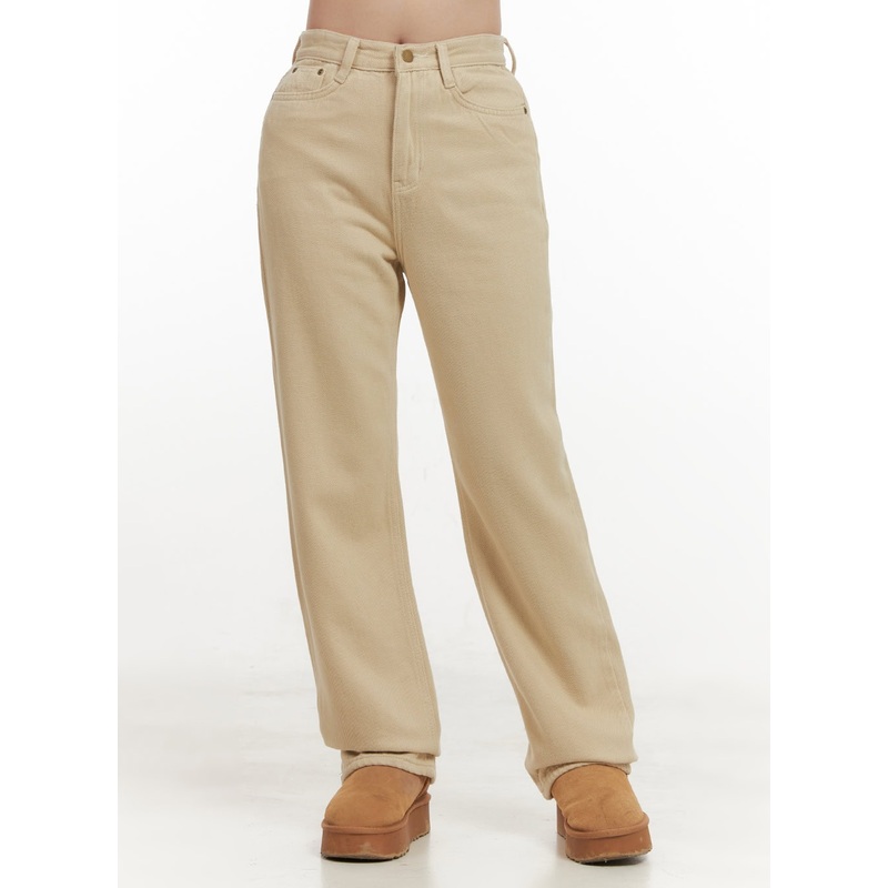 Isolde Solid Cotton Straight Fit Pants ON429
