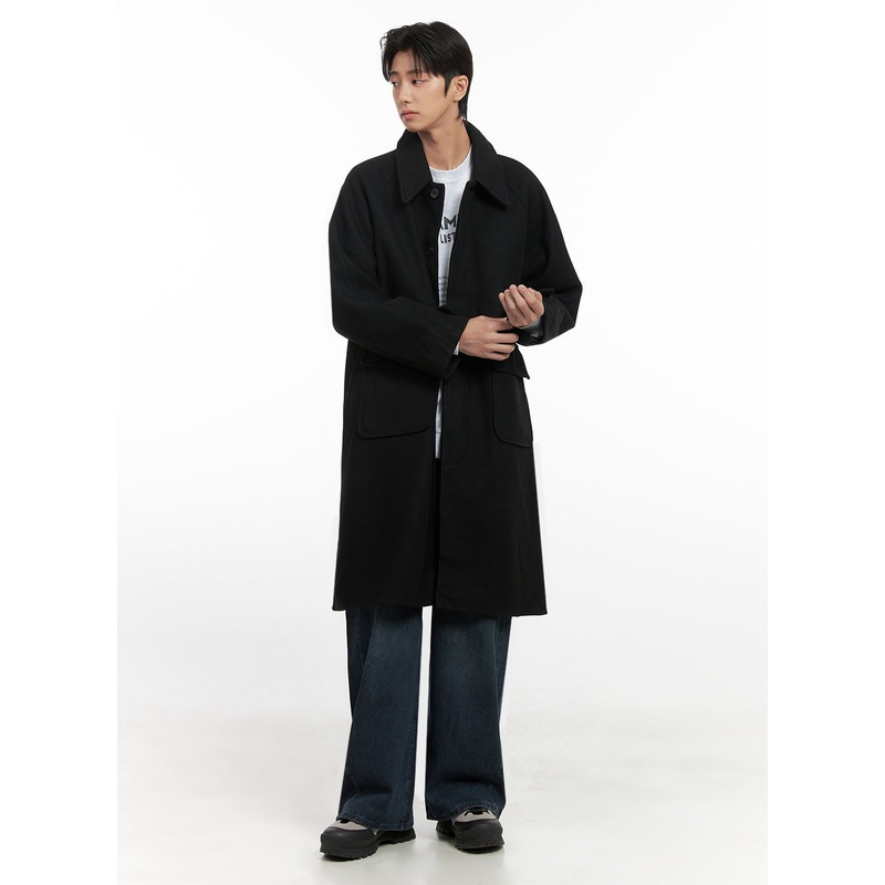 Men’s Collared Long Coat ID406