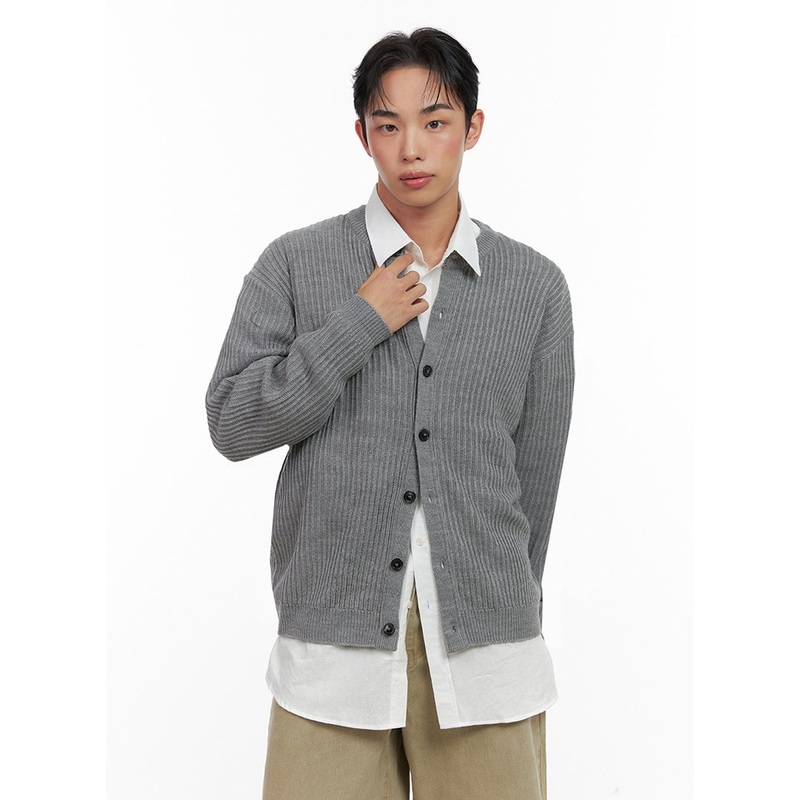 Men’s Knitted V-Neck Cardigan IN426