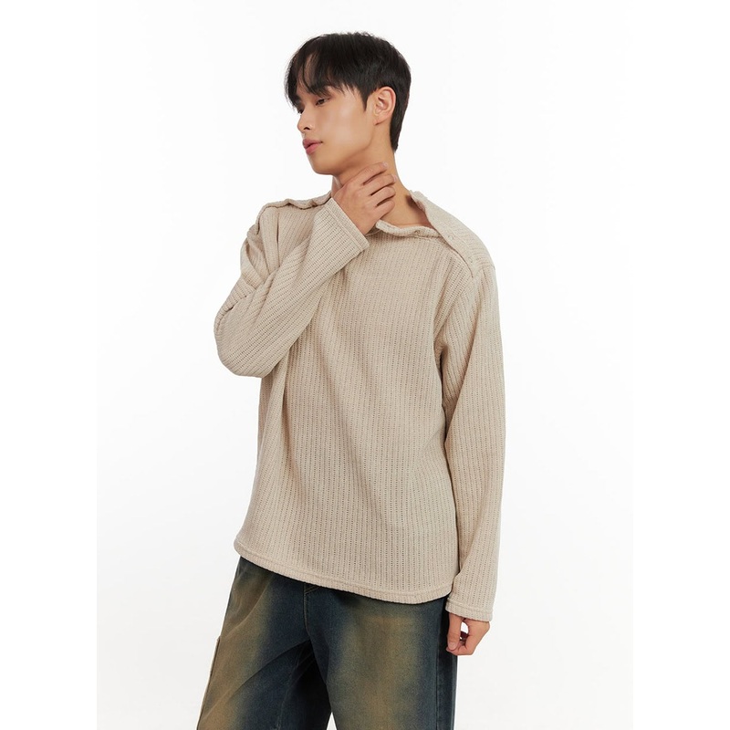 Men’s Long Sleeve Solid Sweater ID406
