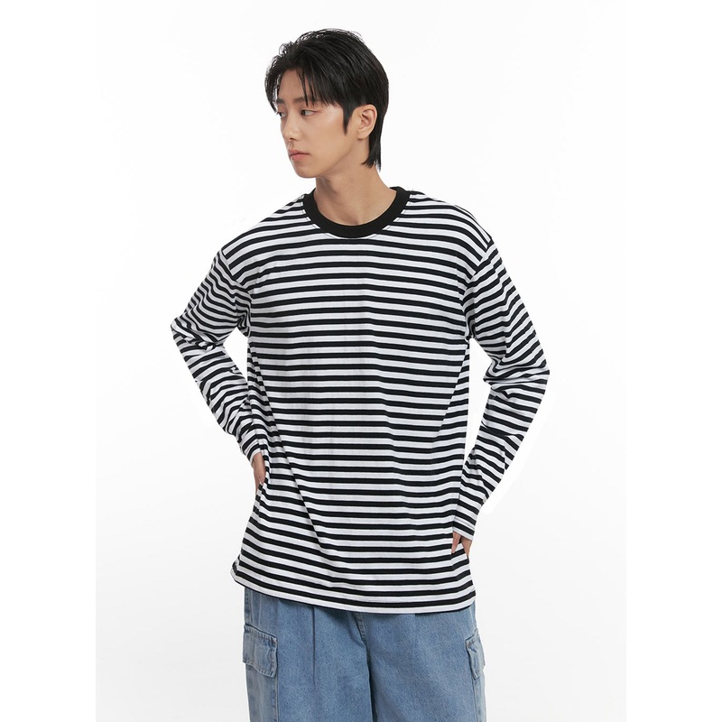 Men’s Striped Long Sleeve Tee ID406