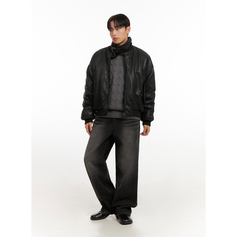 Men’s Washed Relaxed-Fit Jeans ID406