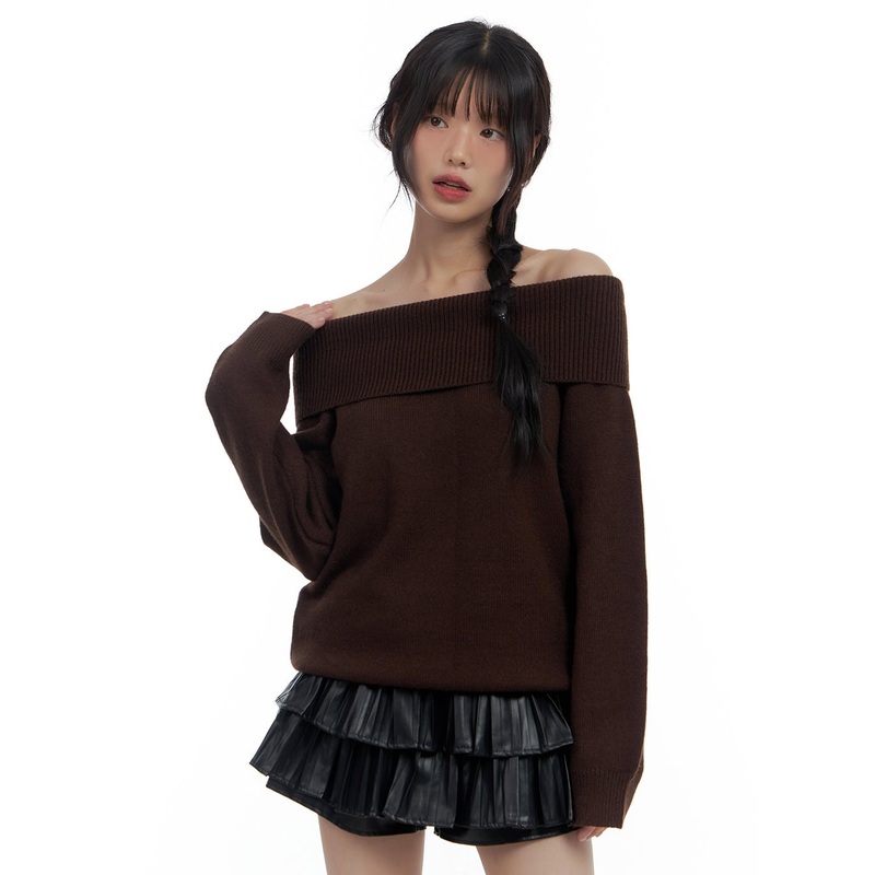 Oversize Off-Shoulder Knit CS419