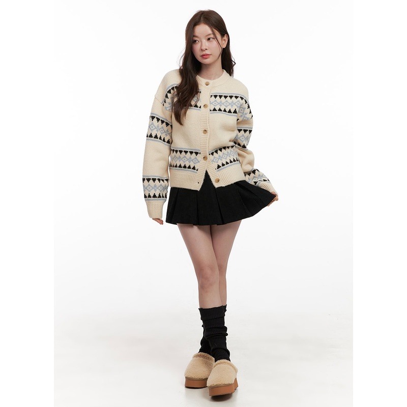 Pleated Corduroy Mini Skirt OD403