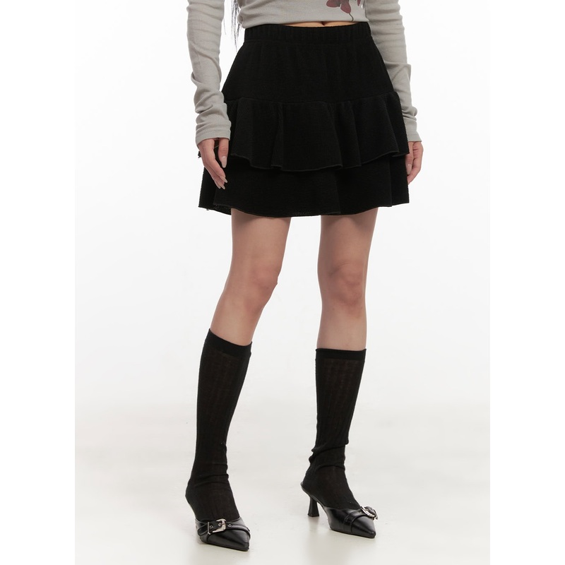Ruffle Soft Touch Mini Skirt CD404