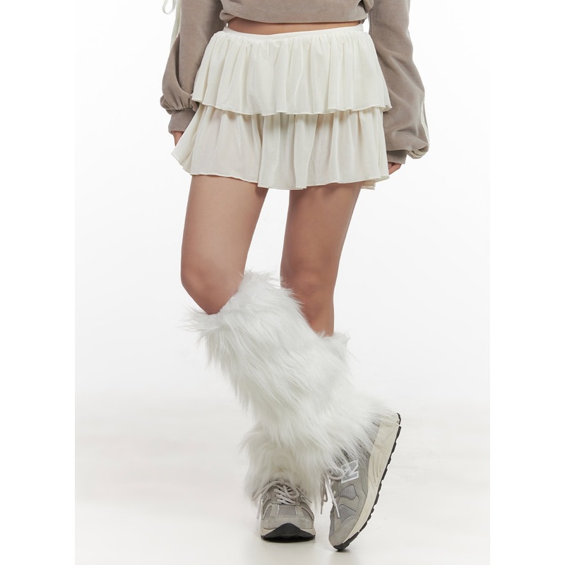 Soft Touch Ruffle Mini Skirt CD411