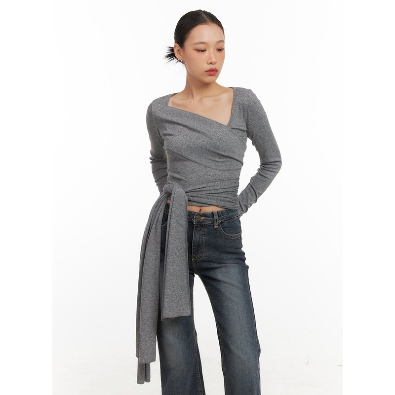 Strap Balance Crop Top CD409|Gray|White|Black|S/M