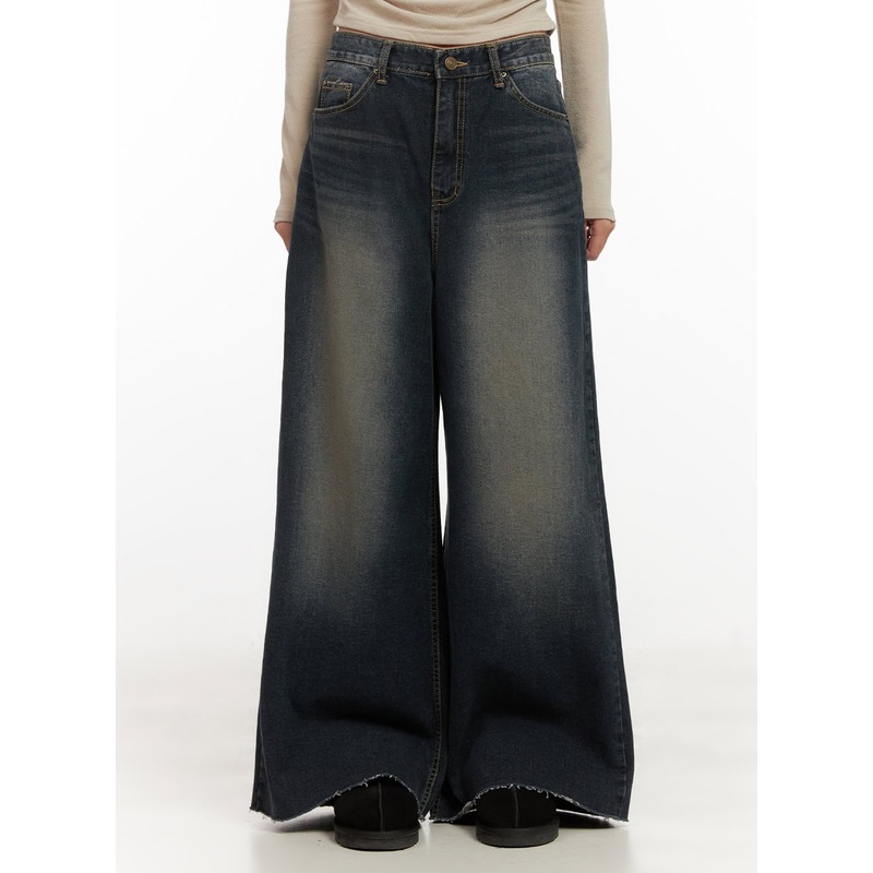 Tasha Low Waist Washed Wide Leg Jeans CD410