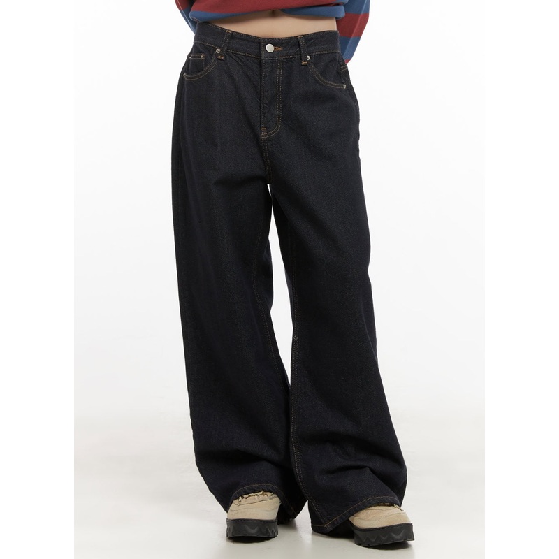 Allie Stitched Wide-Leg Jeans CD430