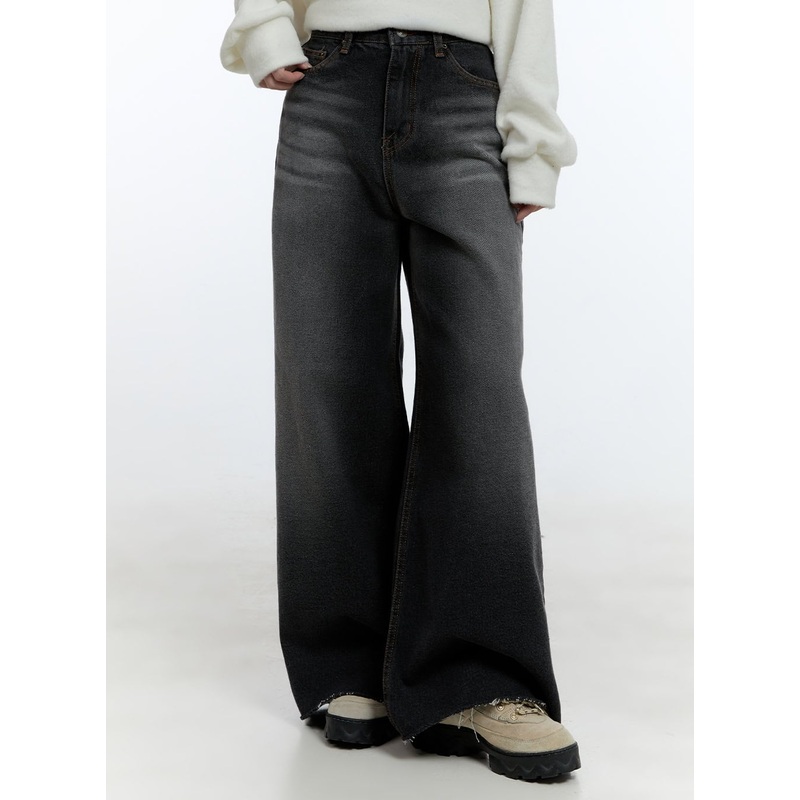Caity Washed Wide-Leg Jeans CD423