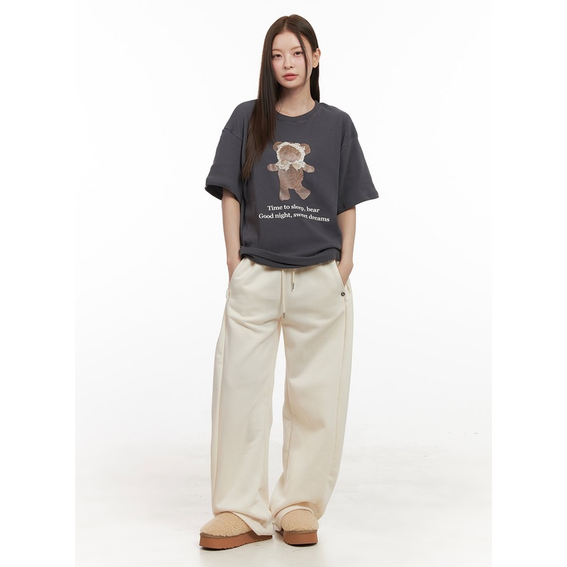 Chic Button Detail Sweatpants OD412