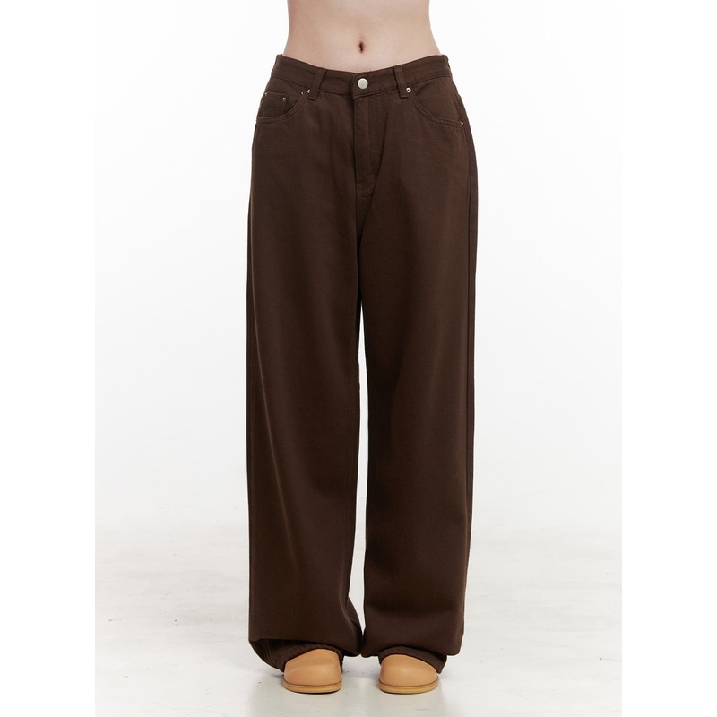 Cozy Wide Leg Cotton Pants OD418