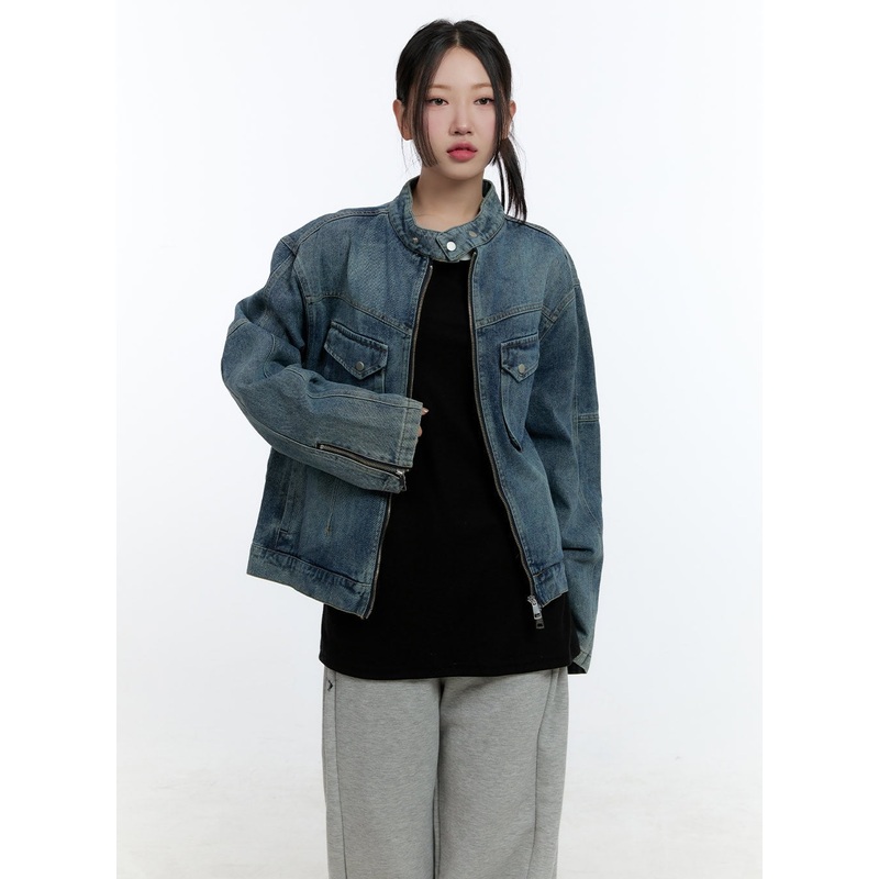 Denim Rider Jacket CD423|Blue|Black|M/L