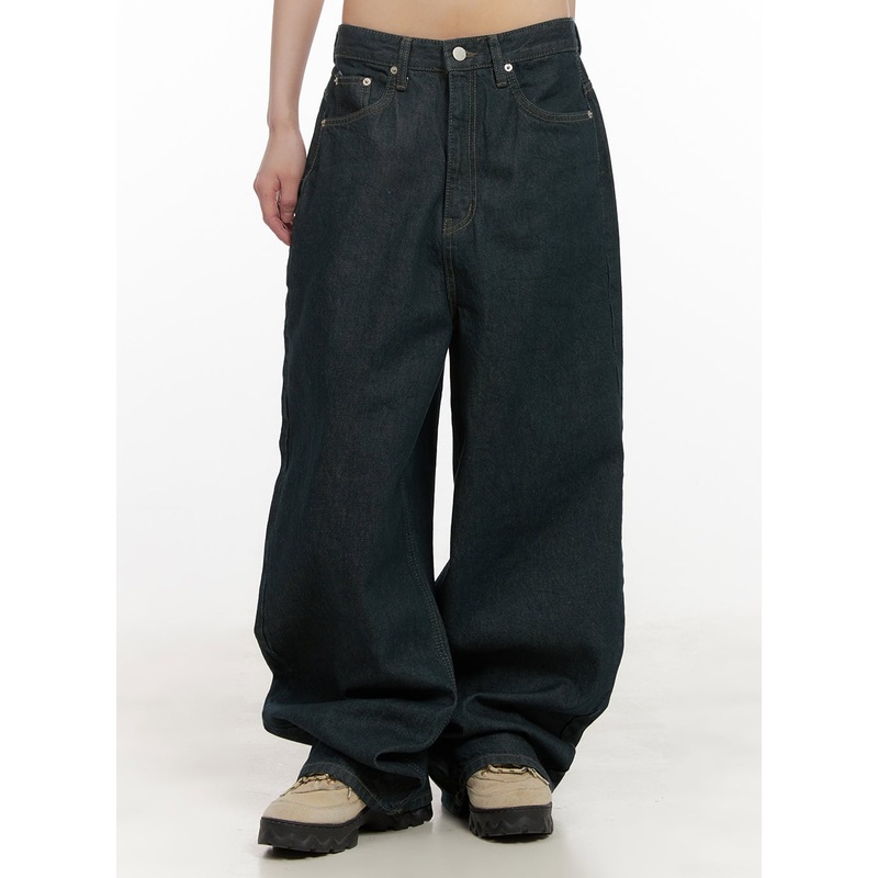 Emma Wide-Leg Jeans CD425|Dark blue|S|M|L