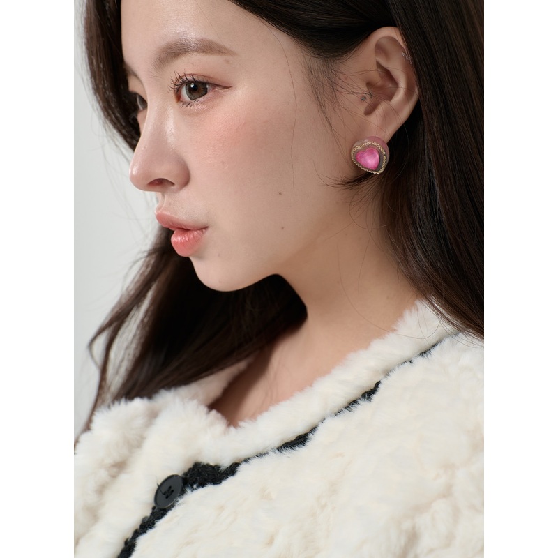 Heart Earrings BD08|Pink|Blue|One Size