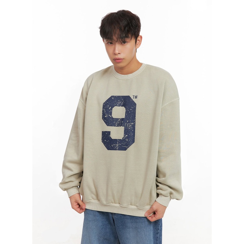 Men’s Casual Long-Sleeve Oversized Tee ID427