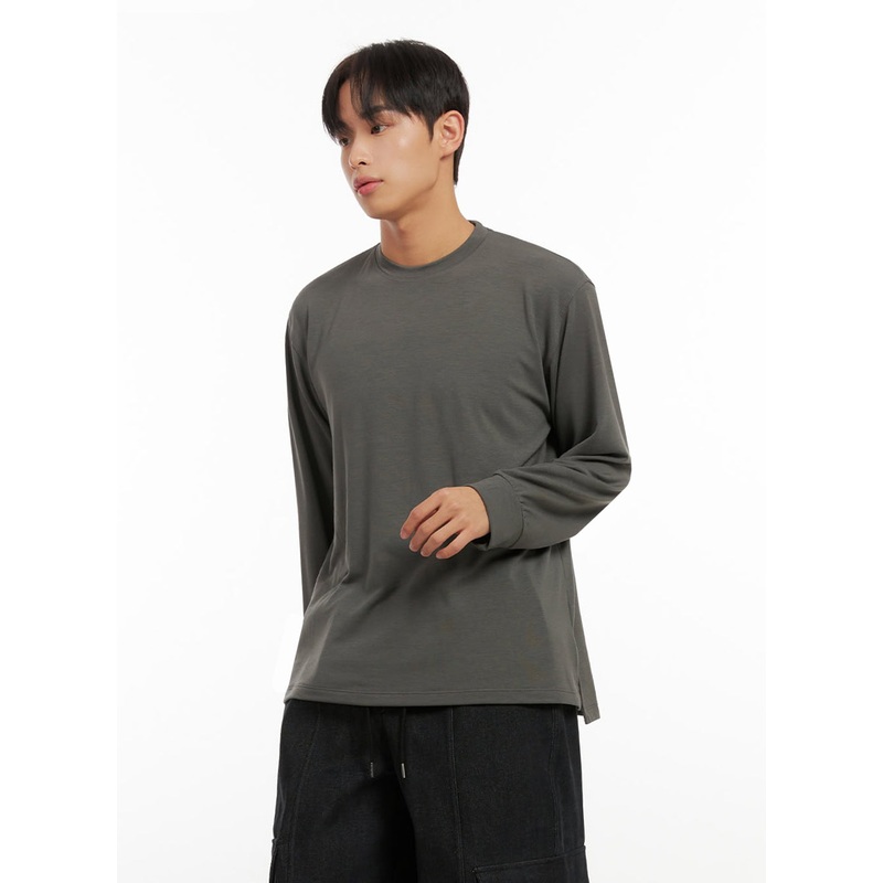 Men’s Solid Comfort Long Sleeve Tee ID413