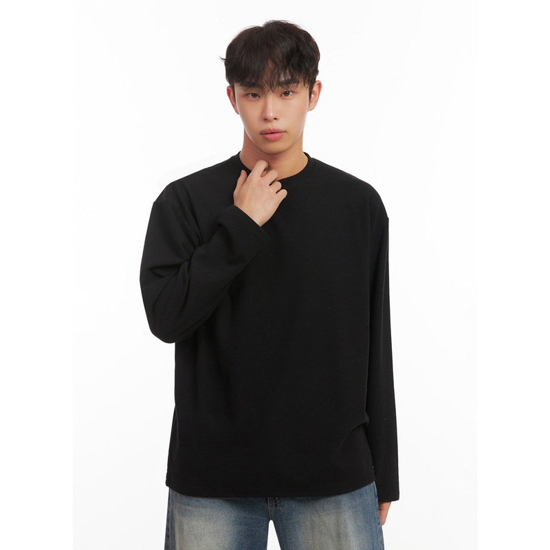 Men’s Solid Long Sleeve Tee ID427