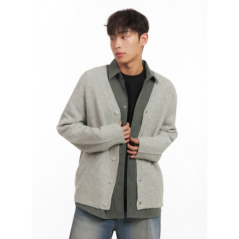 Men’s V-Neck Buttoned Knit Cardigan ID431