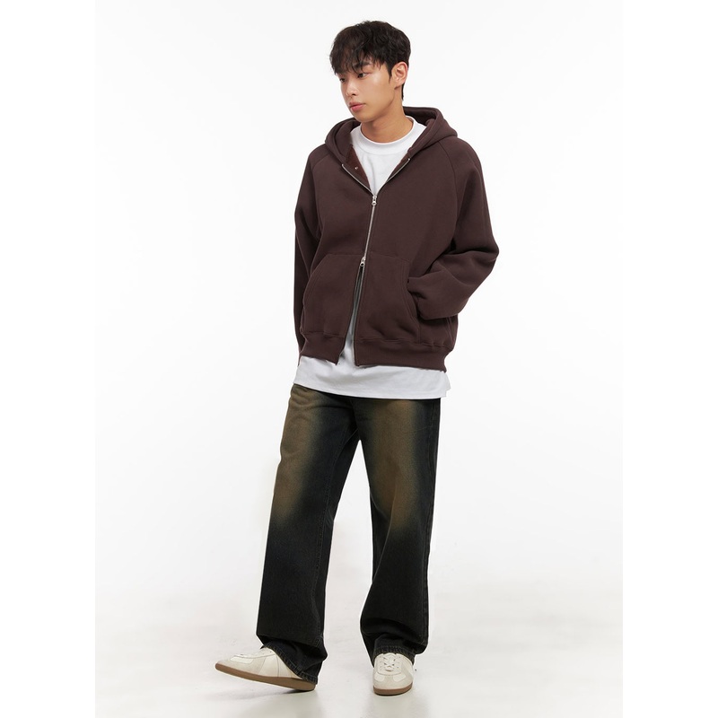 Men’s Washed Vintage Wide-Fit Denim Jeans ID427