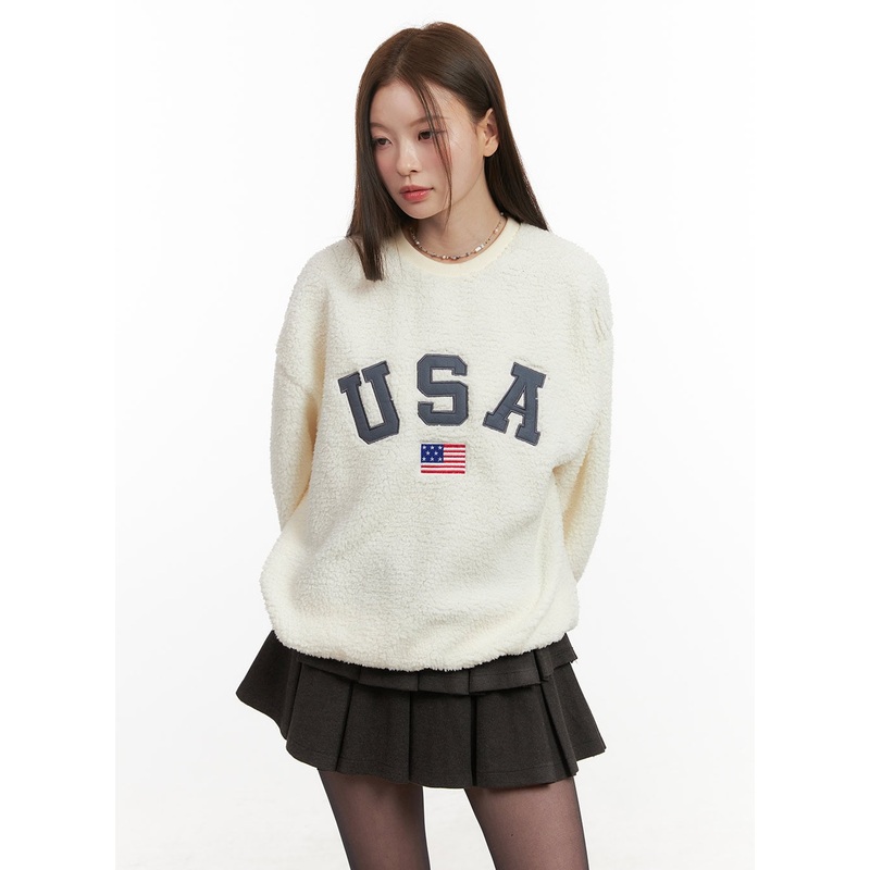 Polyester Embroidered Loose Fit Hoodie OD417