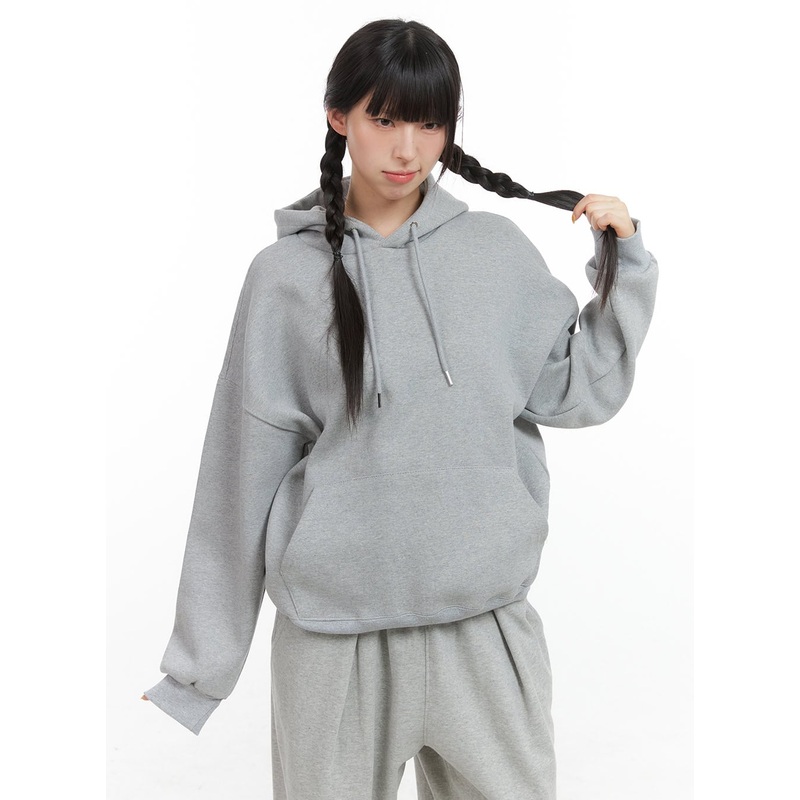 Solid Oversized Sweat Hoodie (UNISEX) CG408