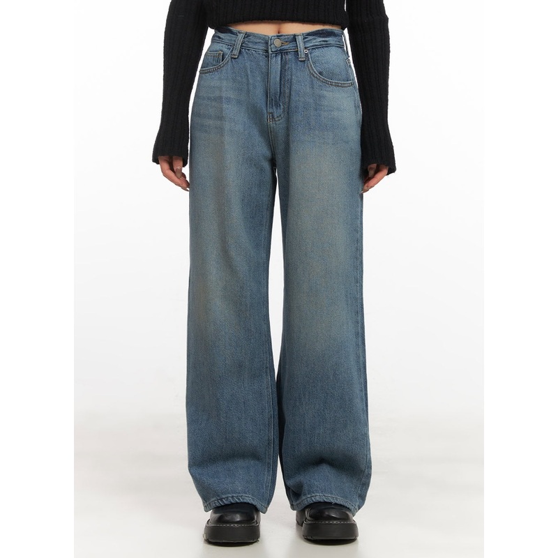 Christine Washed Wide-Leg Jeans CJ517