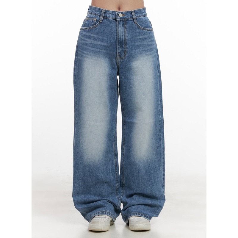 June Washed Baggy Jeans CJ514|Blue|S|M|L