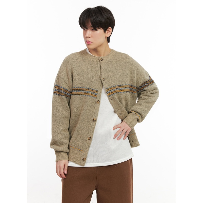 Men’s Nordic Loose-Fit Cardigan IJ517
