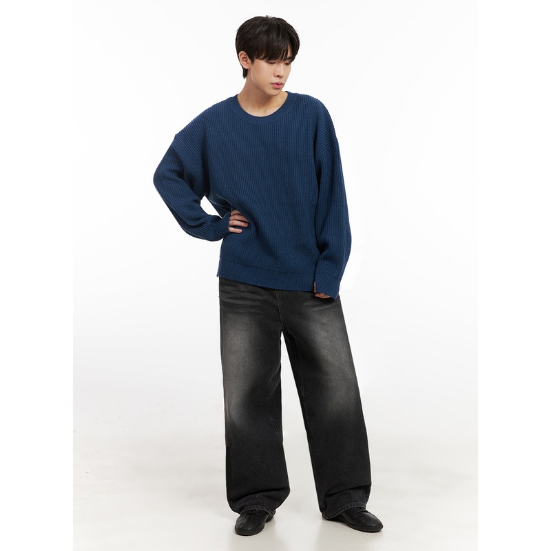 Men’s Washed Relaxed-Fit Jeans IJ517