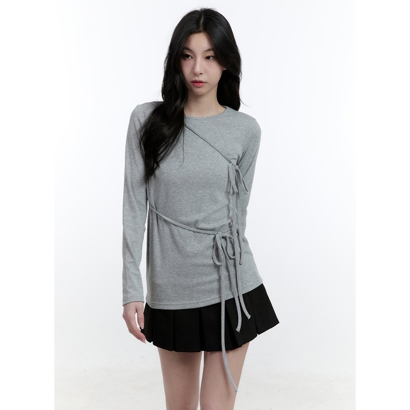 Ribbon Strap Long-Sleeve Top CJ520