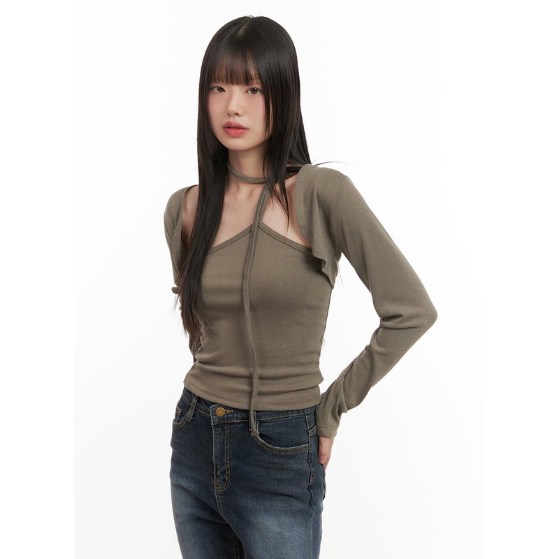 Slim-Fit Bolero & Cami Set CJ506