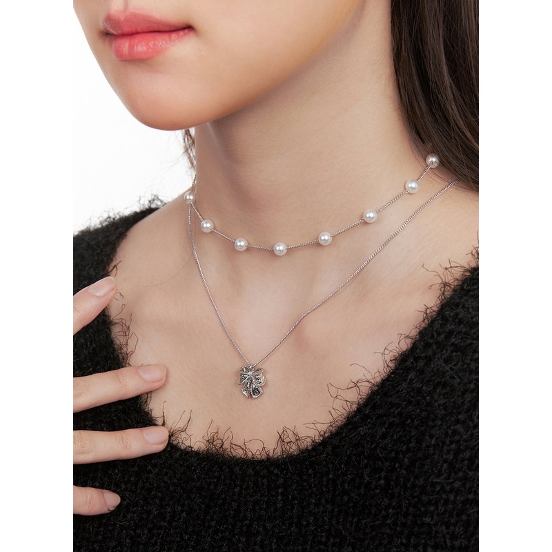 Two-Line Ribbon Necklace CJ515