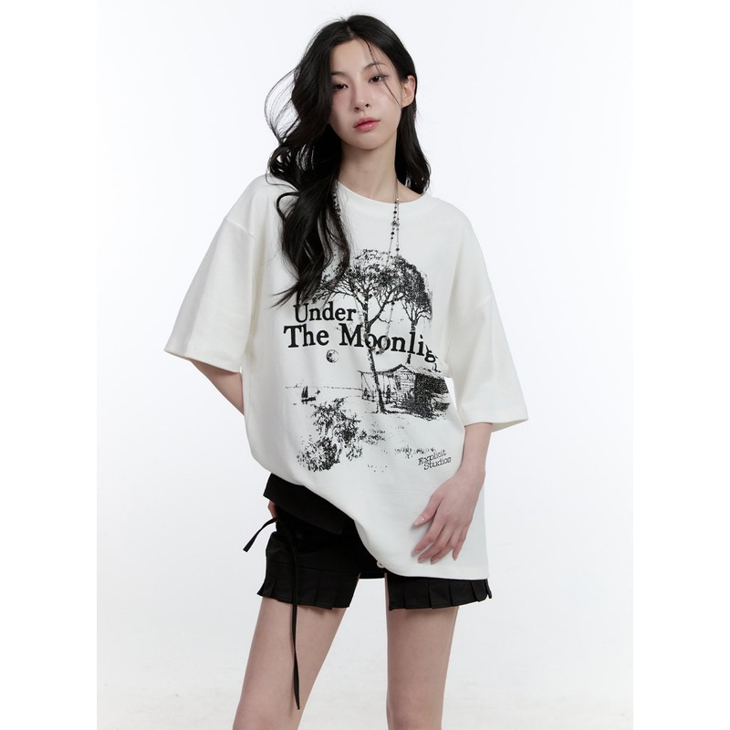 Warm Graphic Oversized T-Shirt CJ520