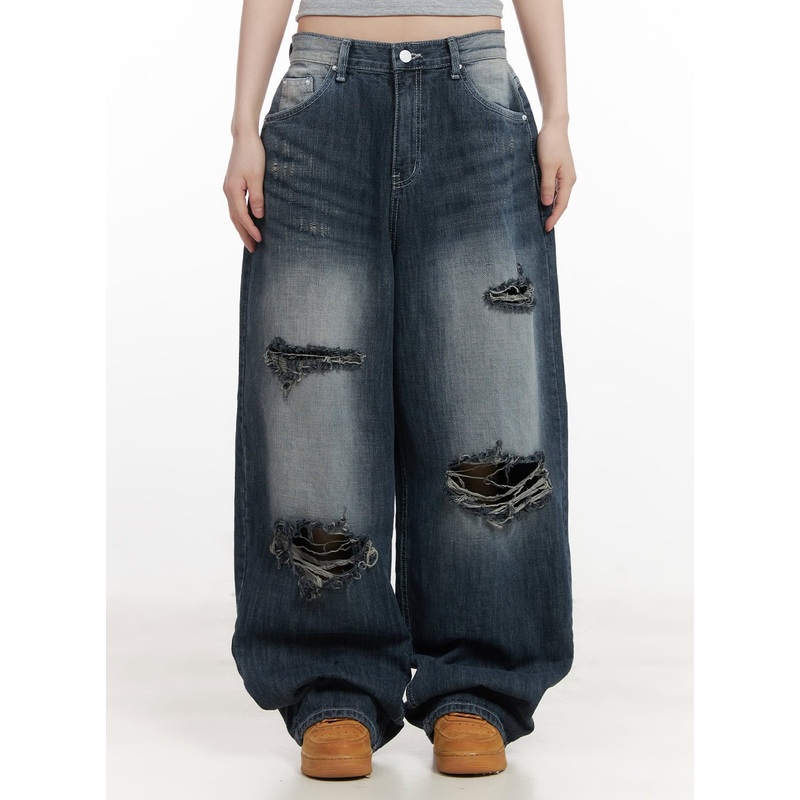 Alison Destroyed Baggy Jeans CJ523