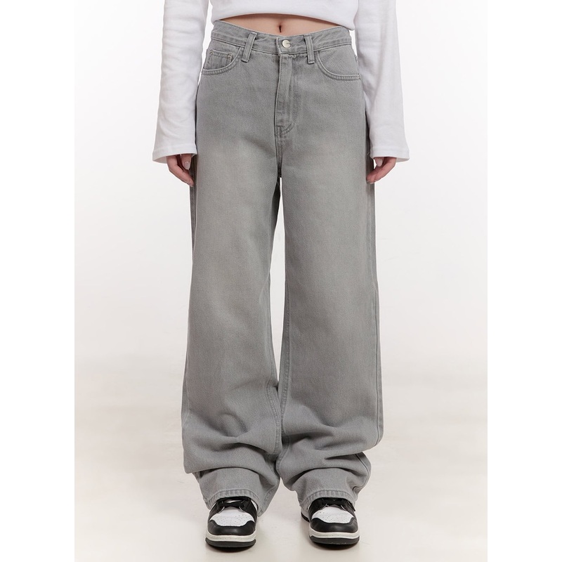 Ally Wide-Leg Jeans CJ531|Gray|S|M|L